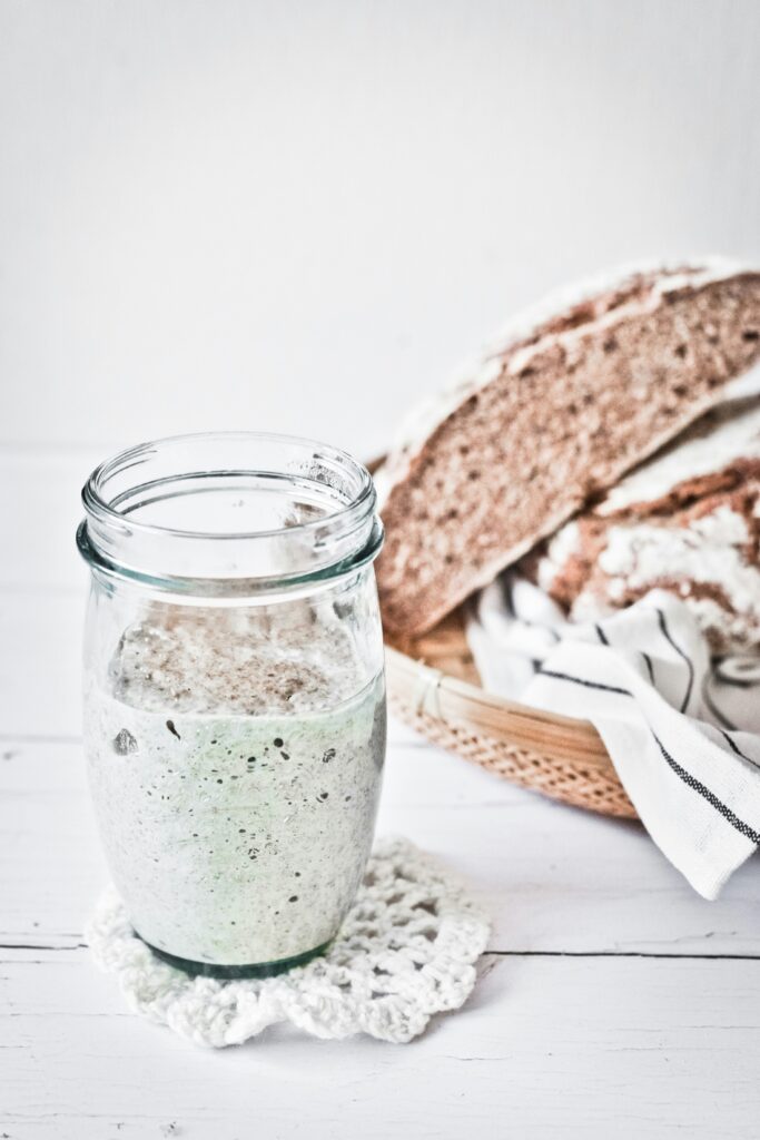 An bubbly and active Sourdough Starter ready to be used in sourdough bread